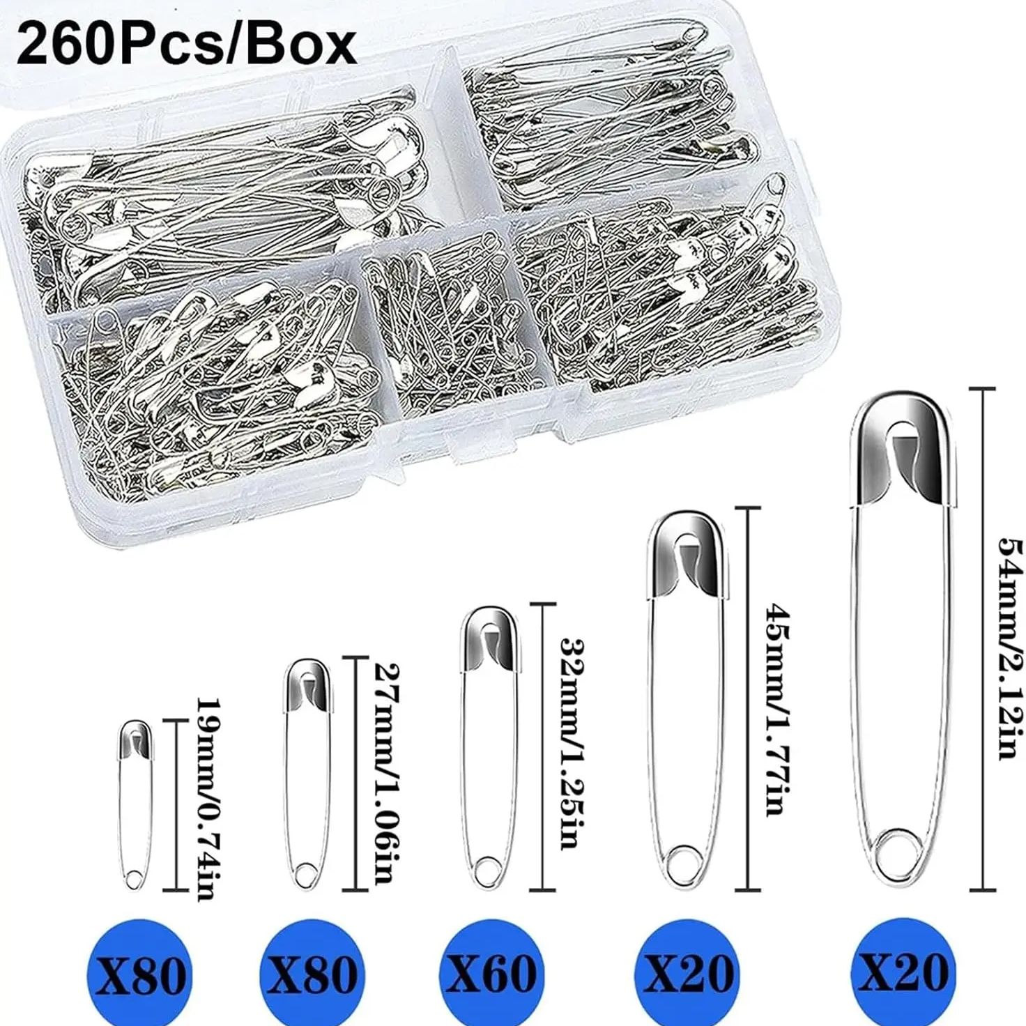 Silver Safety Pins Kit With St - огляд і ціна Sewing Tas