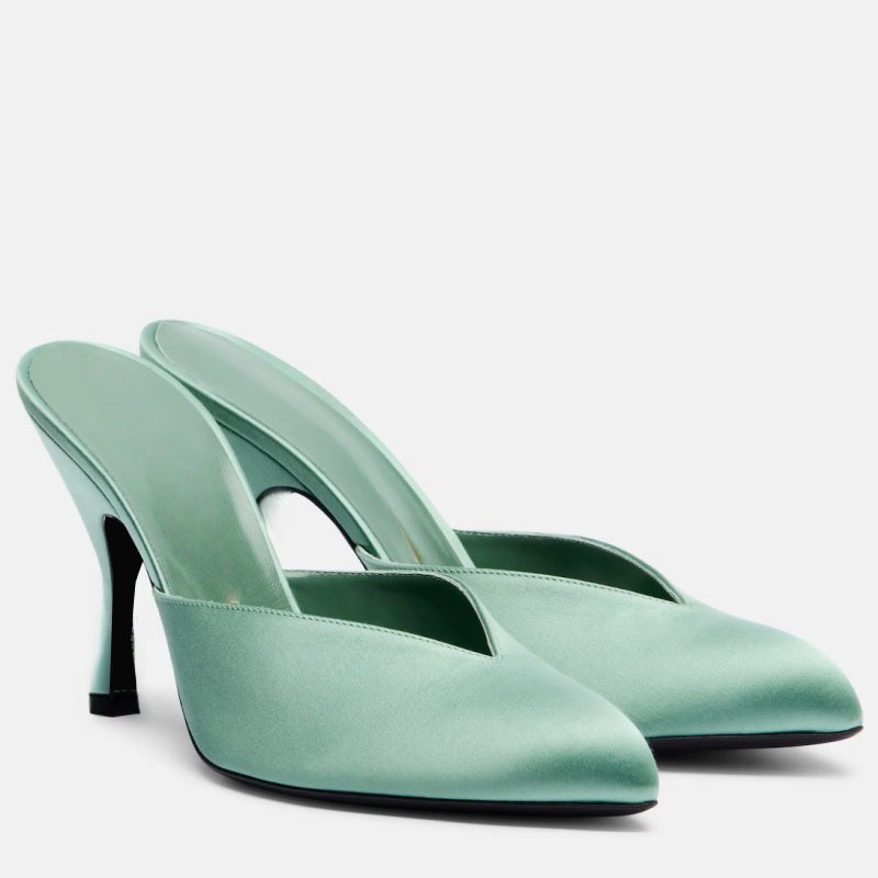 New Women Satin Mule Heels V C - огляд і ціна Sewing New