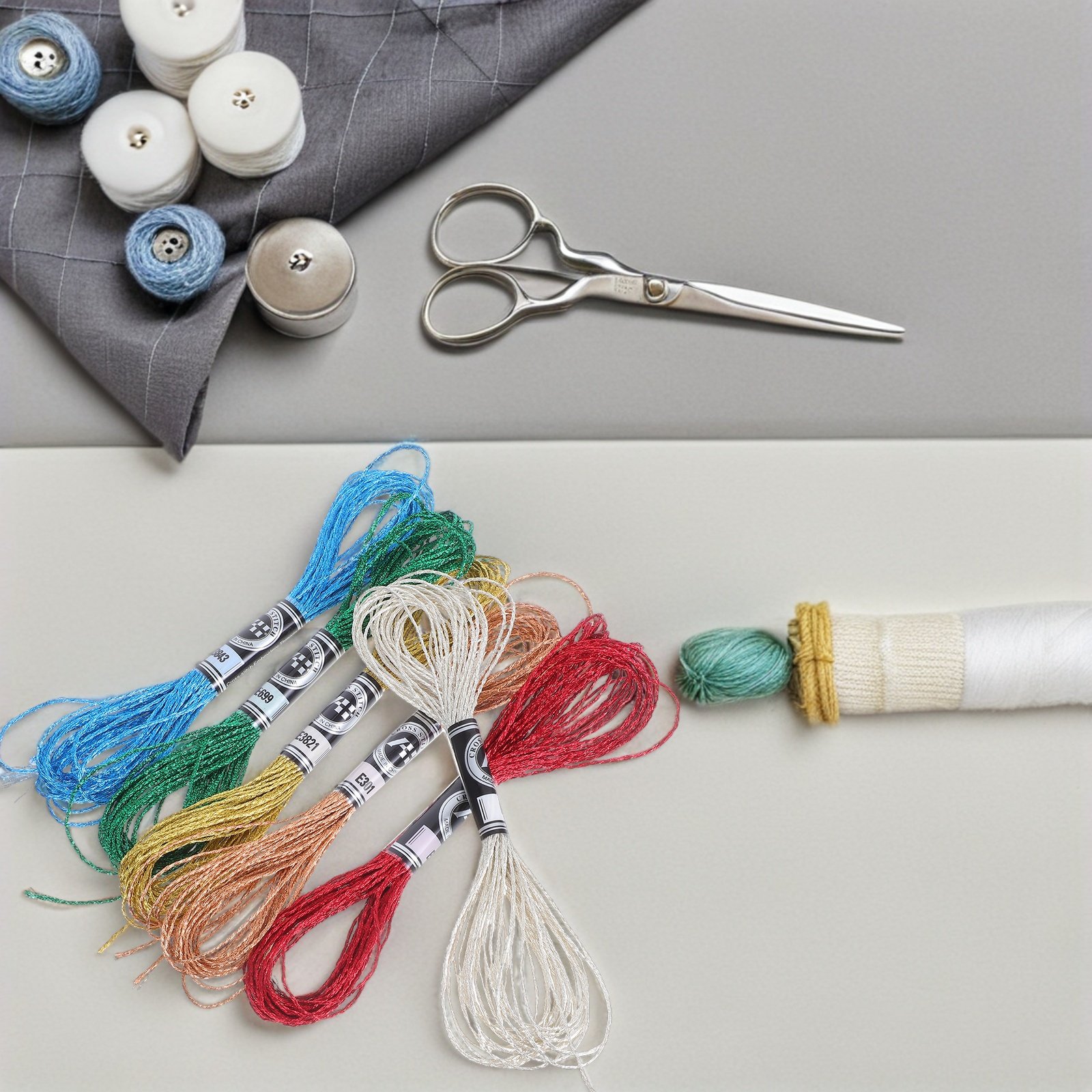 6Pcs Luxurious Metallic Embroi - огляд і ціна Embroidery Floss Thread