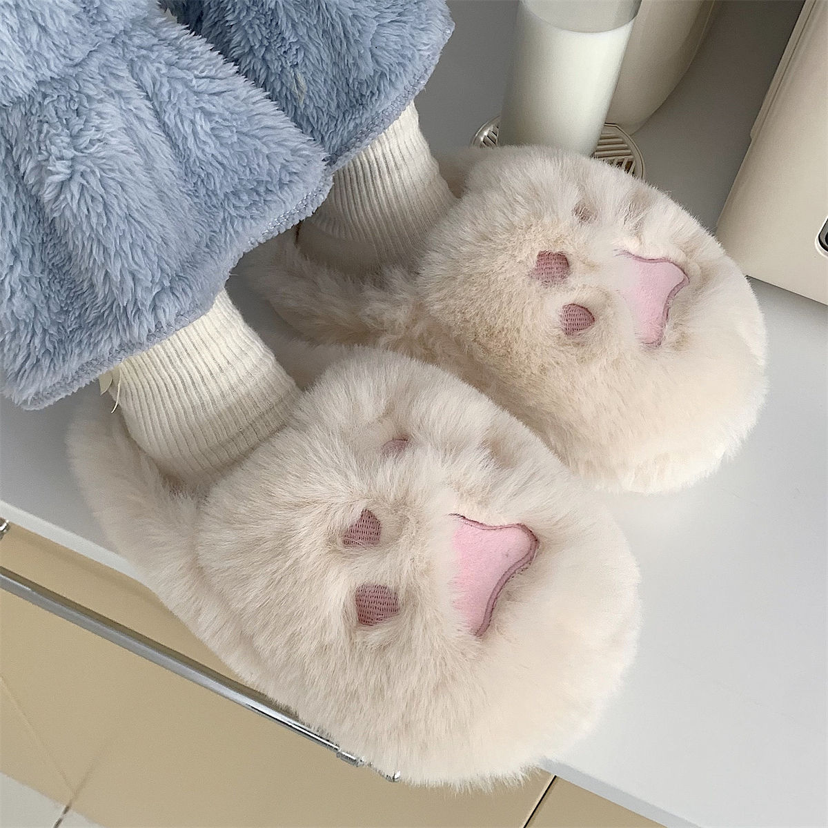 Women Indoor Furry Slippers Cu - огляд і ціна Sewing House
