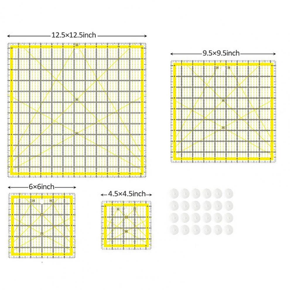 4Pcs Acrylic Quilting Ruler Sq - огляд і ціна Quilting Ruler Square