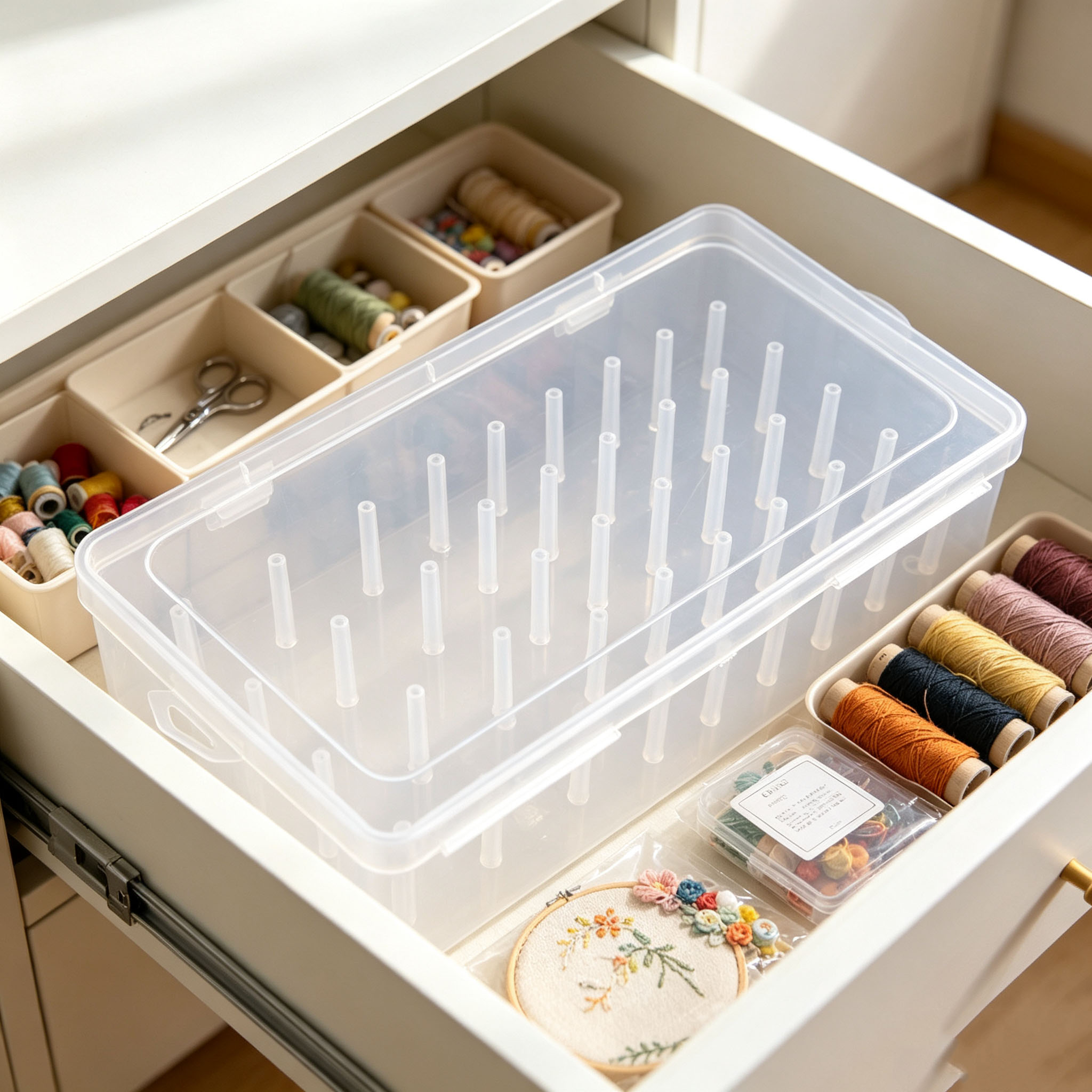 Thread Spool Organizer Box, Cl - огляд і ціна Embroidery Floss Thread