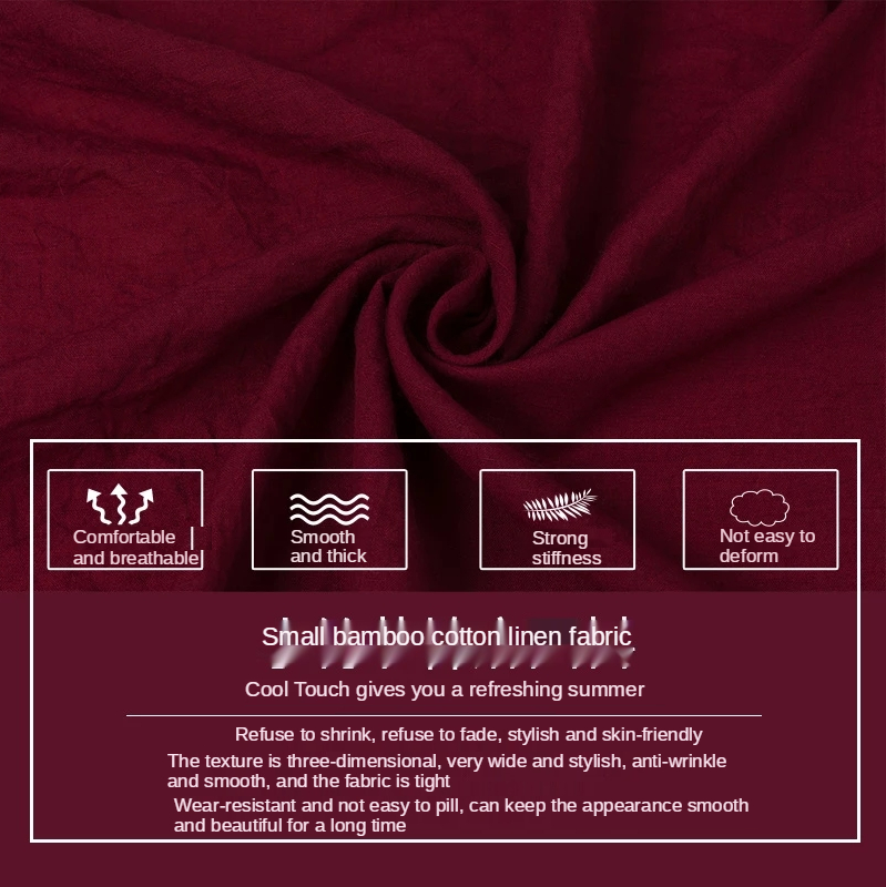 Thin Bamboo Linen Cotton Fabri - огляд і ціна Vintage Sewing Textile