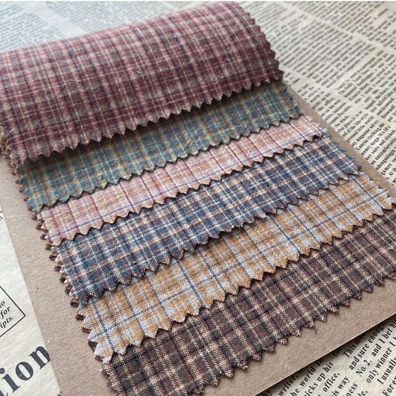 Cotton Plaid Fabric 100x145cm  - огляд і ціна Vintage Sewing Textile